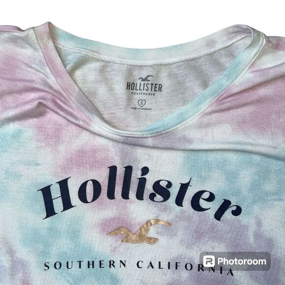 •Hollister Women's Tie-Dye Logo Tee Size Small - Picture 3 of 5